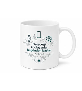 Yapay Zeka Teknoloji Temalı Kupa Bardak Akıllı Ev Giyilebilir Teknoloji Hediye