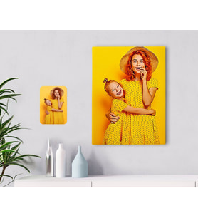 BK Gift Kişiye Özel Tam Boy Anne ve Kız Karikatürlü Kanvas Tablo 30x50cm-1