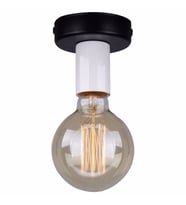 RİOLİGHT TEKLİ METAL PLOFONYER TAVAN ARMATUR (Siyah)