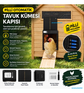 Digital Otomatik Kümes Kapısı (Pilli)