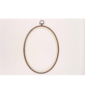 Ahşap Görünümlü Pano Kasnaklar Oval No:4 - Kahverengi