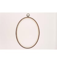 Ahşap Görünümlü Pano Kasnaklar Oval No:4 - Kahverengi