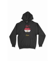 Kahire Mısır Bayraklı Kalpli Siyah Sweatshirt Hoodie