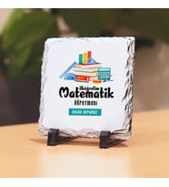 İlk Öğretim Matematik Öğretmenlerine Hediye Taş Baskı