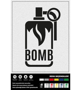 BOMB STICKER 15 x 25 cm ERU00064