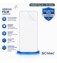 SChitec HONOR Play 30 Uyumlu Ön Yüzey Nano Şeffaf Hidrojel Ekran Koruyucu