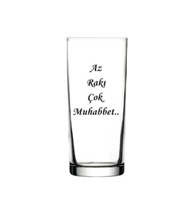 Az Rakı Çok Muhabbet Yazılı Rakı Bardağı (Standart)