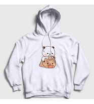 Presmono Unisex Beyaz Phone Sevgili Sevgililer Gunu Hediye Bubu Dudu Kapüşonlu Sweatshirt 481507tt