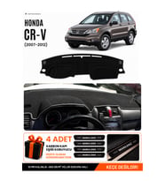 HONDA CR-V (2007-2012) Uyumlu Torpido Örtüsü Torpido Kılıfı - Siyah Gri