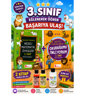 3.Sınıf Neşeli Matematik Öyküleri + Eğitici Öykülerle Okuduğumu Anlıyorum (Slime Set Hediyeli)