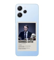 Xiaomi REDMI 12 Uyumlu Hannibal Lecter Minimalist Poster Desenli Şeffaf Telefon Kılıfı