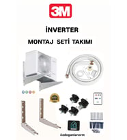 3m İnverter  9000 Btu-12000 Btu Klima 3 Metre Alamünyum  Boru 50  Cm Ayak Titreşim Takozu Montaj Seti