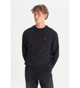 Erkek Patch Logo Sweatshirt Black (STD)