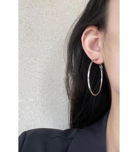 Kadın 316 L Çelik 5 cm Halka Küpe
