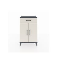 Arges Komodin 2 Raflı Tek Çekmeceli 2 Kapaklı 60x30x96 Antrasit-Aytaşı