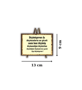 Ahşap Retro Masa Üstü Mdf Akıllı Tablo , Komik Sözler , Duvar Yazıları , Edebiyat - Akıllı154