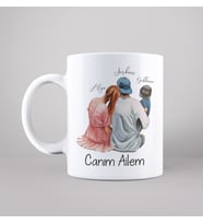 Canım Ailem Tasarımlı Kupa Kişiye Özel
