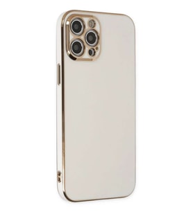 iPhone 12 Pro Max Kılıf Volet Silikon - Beyaz