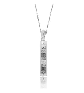 925 Ayar Gümüş Silindir Cevşen Dualı Gümüş Kolye
