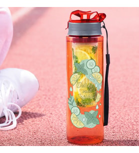 BK Gift Detoks Tasarımlı Süzgeç Hazneli Suluk 500 ml -8, BPA İçermeyen Detoks Matara