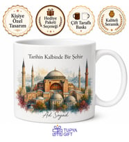 Ayasofya Temalı İstanbul Kupası Özel Baskılı Porselen Hediye Bardak