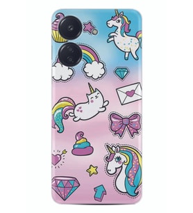 Xiaomi Redmi 13c Kılıf Silikon Desen Özel Seri Unicorn Mektup 1800