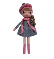 Gri Güz Bebek Amigurumi Organik Oyuncak