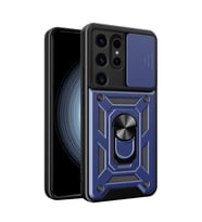 Samsung Galaxy S24 Ultra Kılıf Pars Lens Yüzüklü Silikon - Lacivert