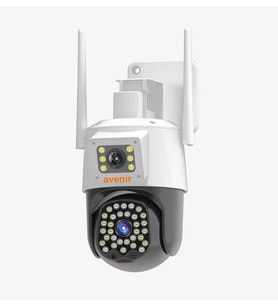 Avenir AV-S304 4mp Wifili Çift Yönlü Ses Çift Kameralı Okam Pro App (Beyaz)