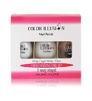 Carmina Color İllusion Oje Tırnak French Seti Beyaz+Kırık Beyaz+Şeffaf