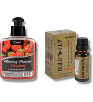 Caas Çilek Aromalı Isıtıcılı Masaj Yağı 100 Ml + Gold Fly Kadınlara Özel Damla