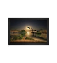 Manzara Temalı Kanvas Tablo 80 x 110 cm Siyah Çerçeve