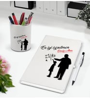 BK Gift Kişiye Özel İsimli Öğretmenler Günü Tasarımlı Defter Kalem ve Kalemlik Hediye Seti, Öğretmene Hediye, Öğretmenler Günü - 5