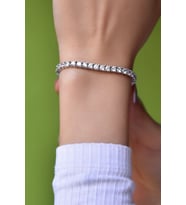 Papatya Silver 925 Ayar Gümüş Rodyum Kaplama Su Yolu Bileklik