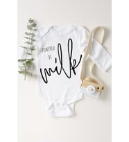 Unisex Bebek Beyaz Powered By Milk Çıtçıtlı Body