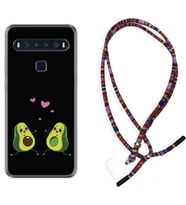 TCL 10L 10 Plus 10SE 20E 20SE 30 L7 Kılıf Boyun Asklı Rasta Silikon Aşık Avokadolar 1642