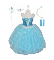 TARLATANLI ASKILI ELSA KOSTÜMÜ FROZEN ELSA KOSTÜMÜ ELSA ANNA KOSTÜMÜ KARLAR ÜLKESİ ELSA KOSTÜM