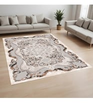 Rovigo Home Dijital Baskı Yıkanabilir Kaymaz Taban Salon Halısı Ve Yolluk RV017-FNL271 (Kahverengi)