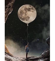 Ay Tutlması Sayılarla Boyama Seti 40x50 cm (Tuvale Gerili)
