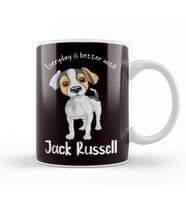 Everyday Better With Jack Russel Terrier Dogs Fans Kupa Bardak Porselen