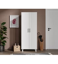 Rosepal Mobilya Erciyes 2 kapaklı 9 Raflı Beyaz Ayakkabılık