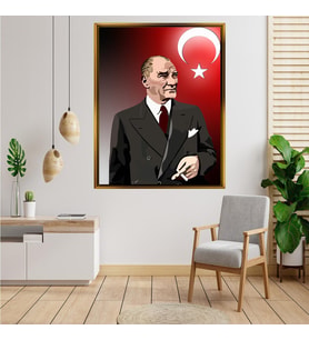 ÇERÇEVELİ ATATÜRK TABLO S30