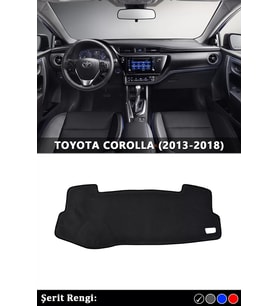 Toyota Corolla (2013-2018) 3d Torpido Kılıfı Panel Koruyucu Göğüs Kaplama - Siyah Şerit