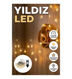 5 Metre 20 Yıldız LED Günışığı Dekoratif Aydınlatma İç Mekan Süs Işığı