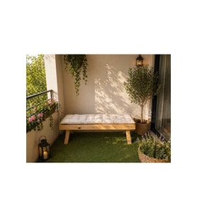 Ahşap Bank Balkon Bahçe Banyo