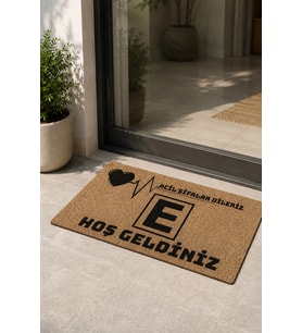 Valerine Life Eczane Logolu Acil Şifalar Dileriz Coco Görünüm işyeri Koko Kapı Önü Paspası 50x90cm