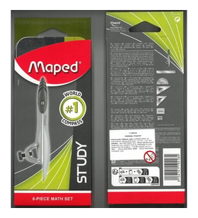 MAPED 119418 STUDY NİKEL PERGEL SETİ 8'Lİ - KARTON KILIFLI