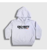 Presmono Unisex Çocuk Beyaz Black Ops Call Of Duty Kapüşonlu Sweatshirt 26601tt (Beyaz)