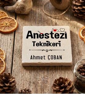 Kişiye Özel  Anestezi Teknikeri Bardak Altlığı  Tıp Bayramı Hediyesi (Krem)