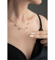 925 Ayar Gümüş Gold Salaş Kolye